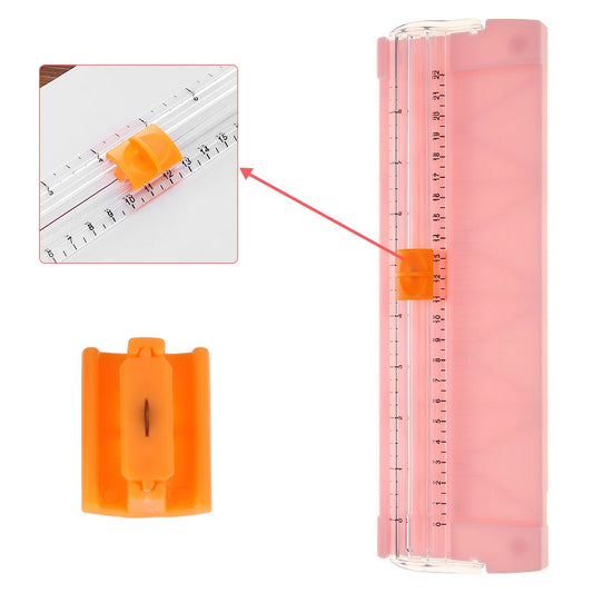 Paper Blade Cutter Metal Blade Manual Paper Trimmer Sliding Convenient with Automatic Security Safeguard for Coupon Craft Photos