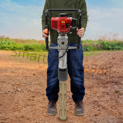 52CC Jack Hammer 2-Stroke 1900W Gas Powered Demolition Concrete Breaker Punch Drill w/Low Noise & High Impact for Chipping