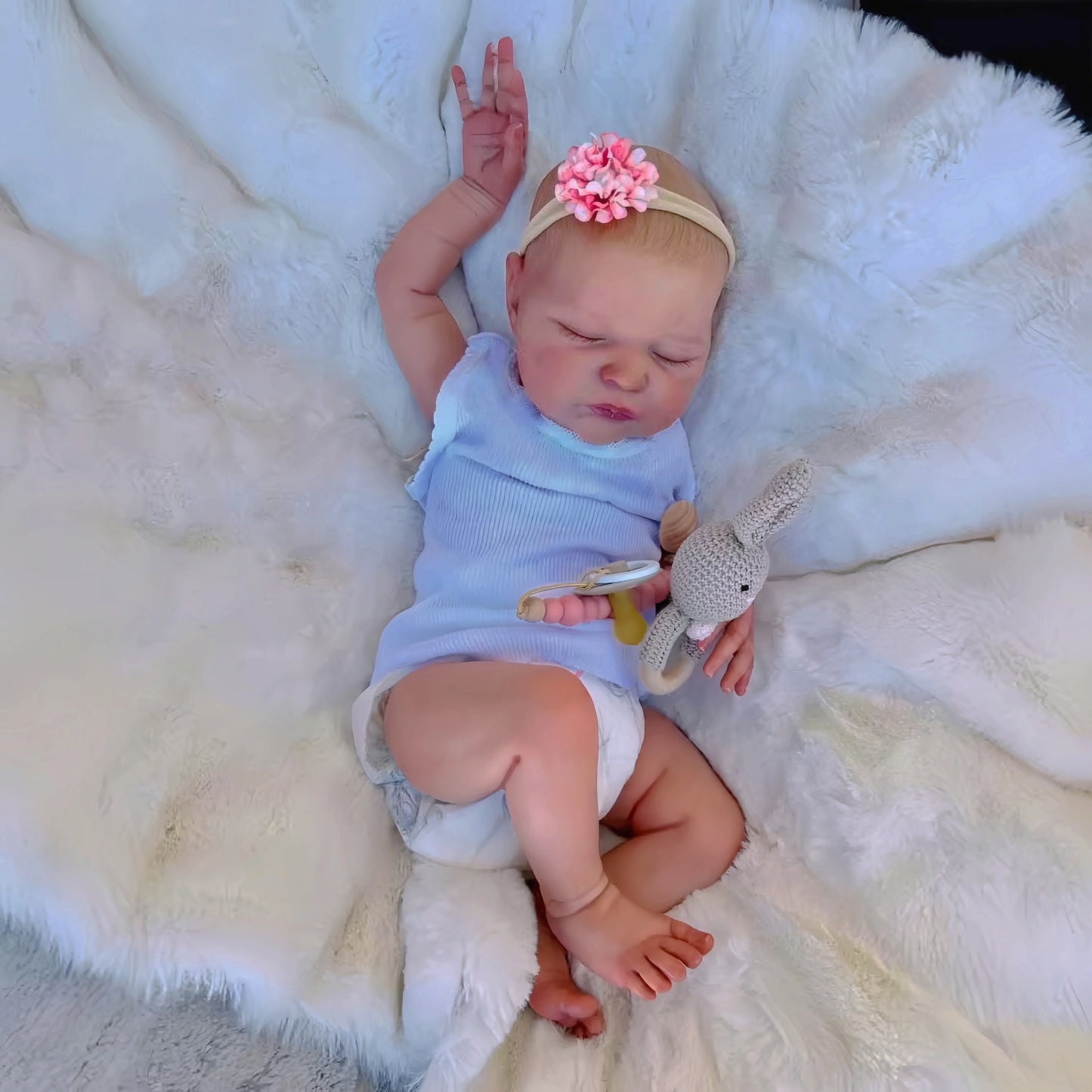 21inch 52cm Already Painted Finished Reborn Baby Doll Laura Handmade Reborn Preemie Baby Newborn Kids Toy Figure Gift Girl Dolls