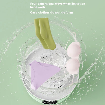 Rechargeable Mini Washing Machine Portable Underwear Washer Automatic Laundry Cup for Travel Home Dormitory Small Space Saver