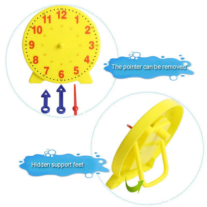 Children Montessori Clock Early Education Toys Hour Minute Second Cognition Colorful Clocks Toys Kids Time Teaching Aid
