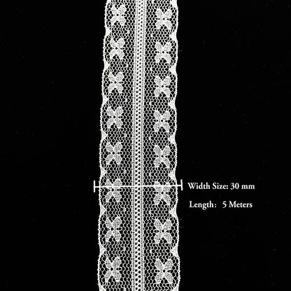 5 Meters White Black Lace Ribbon Assorted Pattern Trims for Gift Wrapping Christmas Wedding Decorations DIY Crafts Sewing Supply