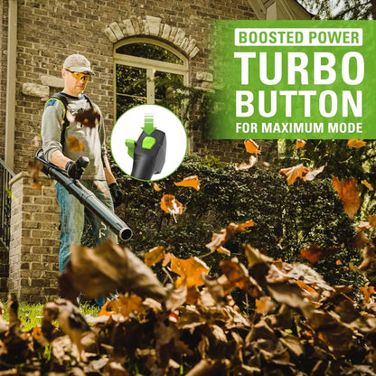 80V (180 MPH / 610 CFM / 75+ Compatible Tools) Cordless Brushless Backpack Blower, 5.0Ah Battery and Rapid Charger Included