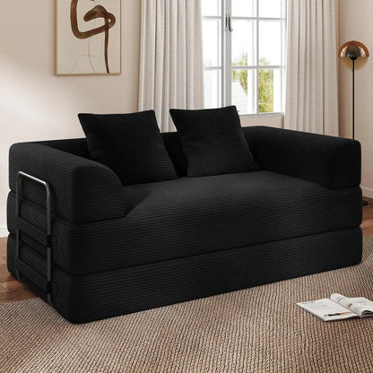 70" Cloud Convertible Floor Sofa Bed, 4-in-1 Foldable Compressed Loveseat Lounge Sleeper, 2-Seater Couch, Customized