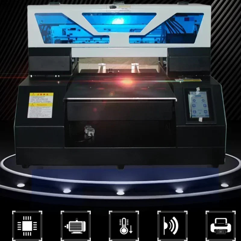 VEVOR A3 UV Bottle Printing For Phone Case Glass Wood Acrylic A4 UV Flatbed Printer Sticker Label Printer  UV Printer