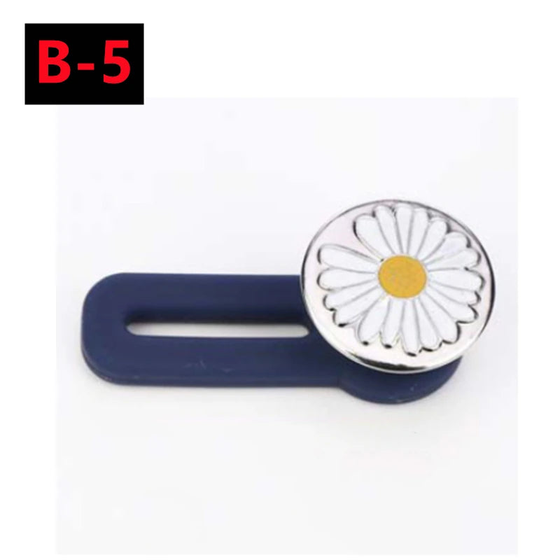New 10/5/1PC Metal Button Extender For Pants Jeans Free Sewing Adjustable Retractable Waist Extenders Button Waistband Expander