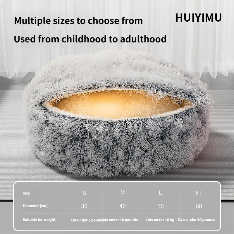 Cat Nest Winter Warm Semi Enclosed Cat Safety Nest Cat Bed Cat Mat Sleeping Cat Sofa Pet Nest
