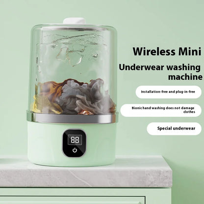 Rechargeable Mini Washing Machine Portable Underwear Washer Automatic Laundry Cup for Travel Home Dormitory Small Space Saver