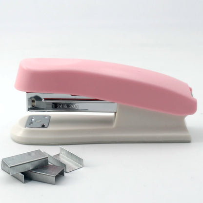 Macaron-colored desktop stapler, stylish, cute, easy to use, and durable, suitable for 24mm/26mm staples, perfect for school