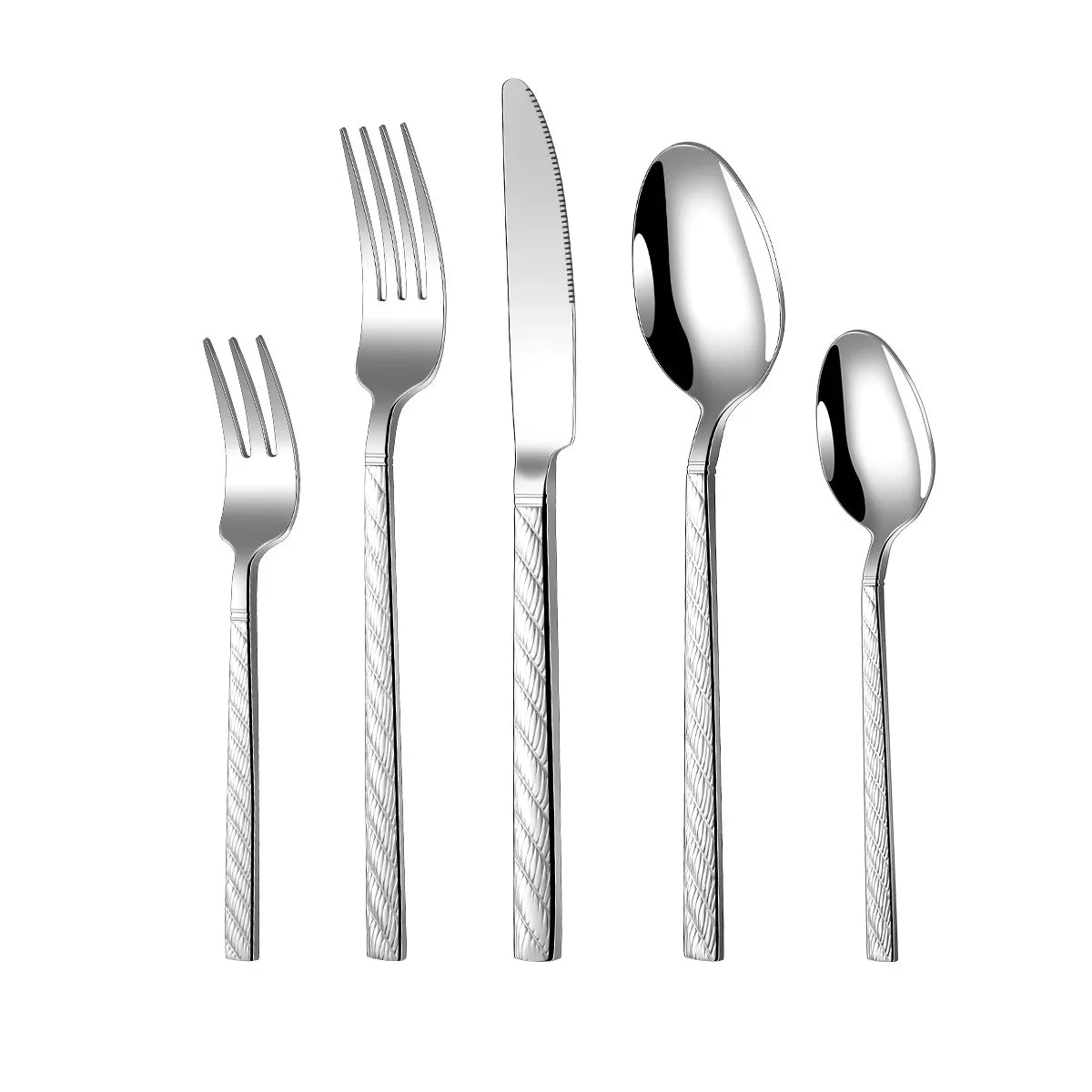 30Pcs Fashion  Cutlery Set 18/10 Stainless Steel Gift Flatware 410 Steel Knife Fork Spoon Dinnerware for 6 Drop Shipping
