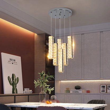 VETRULUS Nordic K9 Crystal Ceiling Lamp Indoor Led Chandelier Living Room Kitchen Lighting Fixtures Bar Modern Luxury Home Decor