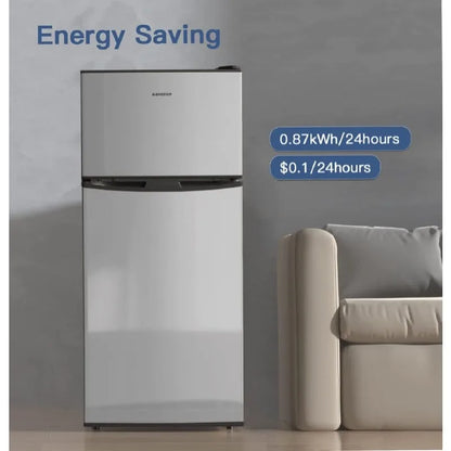 BANGSON 4.0 Cu.Ft Small Refrigerator with Freezer, Small Fridge with Top Freezer, for Apartment, Bedroom, Dorm, and Office