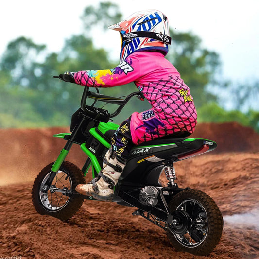 24V Kids Electric Dirt Bike 350W High-Torque Motorcycle For Ages 8-14,Up To 14.29 Mph,2-Speed Modes,Rear-Wheel Drive