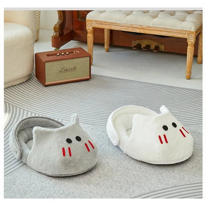 2025 New Semi-enclosed Cat Kennel Winter Warm Slippers Pet Kennel All-season Universal Breathable Non-slip Gray Dog Kennel