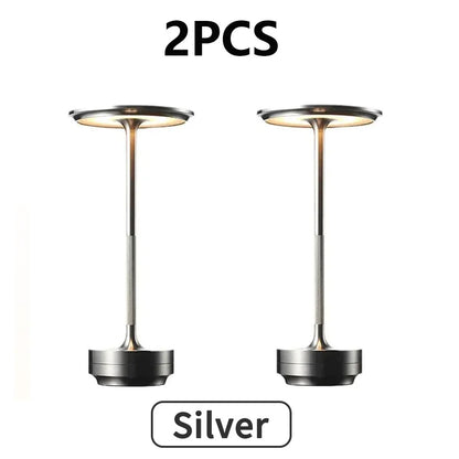 2PCS Rechargeable Wireless Table Lamp for Bedroom, Rechargeable, Touch Lamp, Camping Candle, Creative, USB-C, Desk Lamp