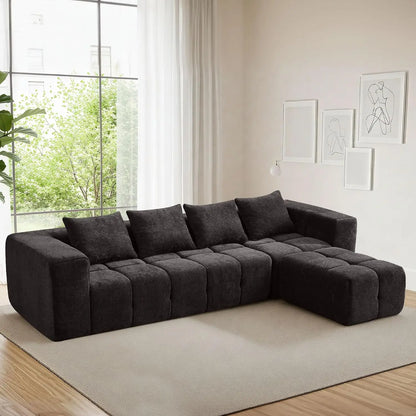 119" Oversized Cloud Boneless Couches for Living Room, Modern Tufted Modular Sectional Sofa with Deep Seat &, Customized
