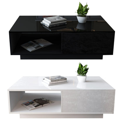 Modern High Gloss Rectangular Coffee Table Tea Table Storage Living Room Living Room Table Coffee Table Rectangular Coffee Table
