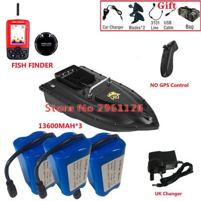 600M GPS Sonar Fish Exploration High Speed Remote Control Bait Boat Model 1.5KG 16GPS Constant Speed Cruise RC Bait Boat Model