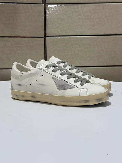 Spring Summer Fashion Casual Low-top Shiny Shoelaces Shoes Women's Round Toe Patchwork Diamond Heel Flat Bottom Sports Shoes