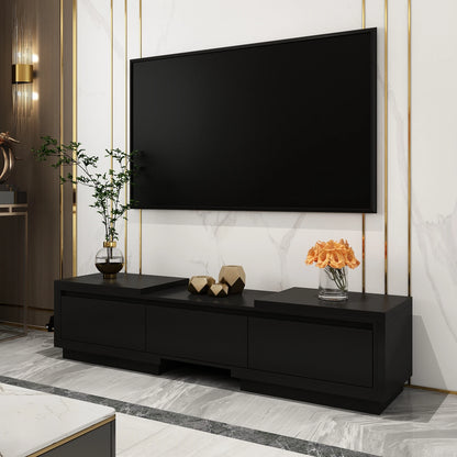 FUFU&GAGA Modern TV stand with 3 drawers, expandable TV console for TVs up to 120'', entertainment center for living room