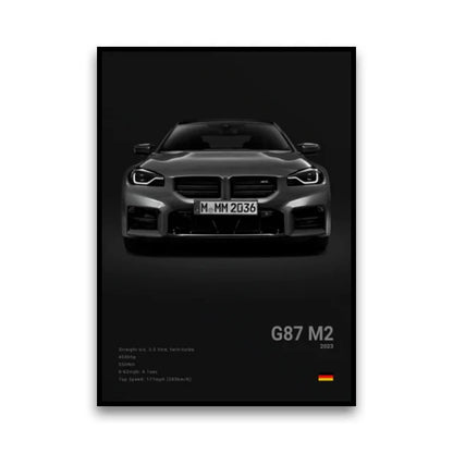 2-A1 Famous Cars G80 M3C Canvas Wall Art Print Poster E30 M3 Z8 Decorative Mural Modern Home Decor Birthday Gift Unframed