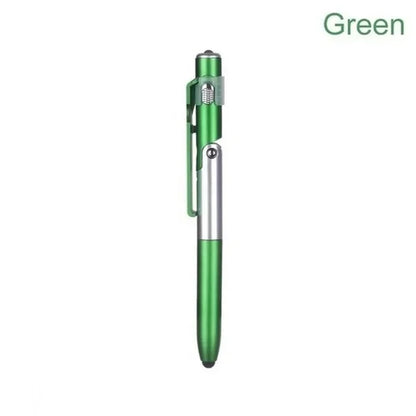 4 In 1 Multifunction Ballpoint Pen with LED Light Fold Phone Holder Night Read Writing Pencil Office School Student Stationery