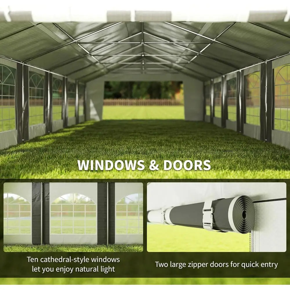 30ft x 20ft Heavy-Duty Outdoor Party Tent with Removable Sides and Waterproof Feature for Weddings and Events