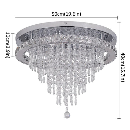 Modern K9 Luxury Crystal Ceiling Lamp Smart Led Living Dining Room Pendant Light Chandelier Remote Control Hanging Decor Luminai