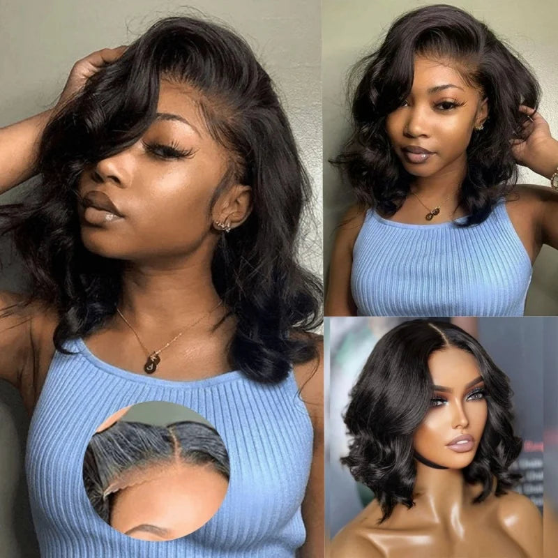 Bob Wig 5X5 Hd Lace Closure Wig Short Glueless Body Wave Human Hair Wigs 13X6 Hd Lace Wigs 220 Density 8 16 Inch For Black Women