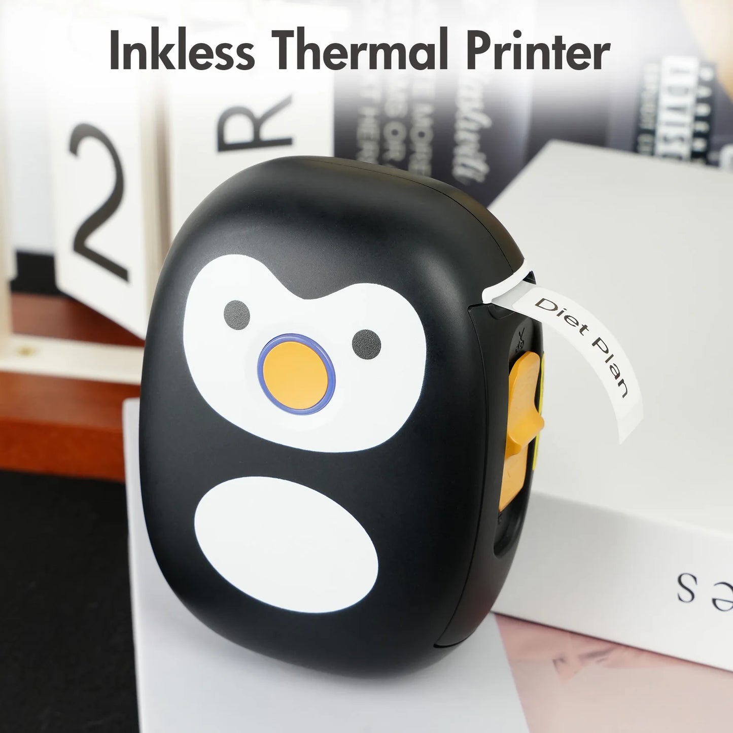 Thermal Label Printer MIni Portable Bluetooth Wireless Label Maker Inkless Printer Machine With 1roll Stickable Label Paper