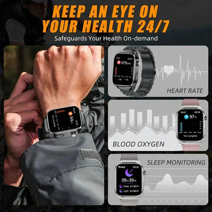 2026 New ECG+PPG Accurate Measure Heart Rate Smart Watch Men Blood Pressure Lipids Uric Acid Bluetooth Call Health Smartwatches