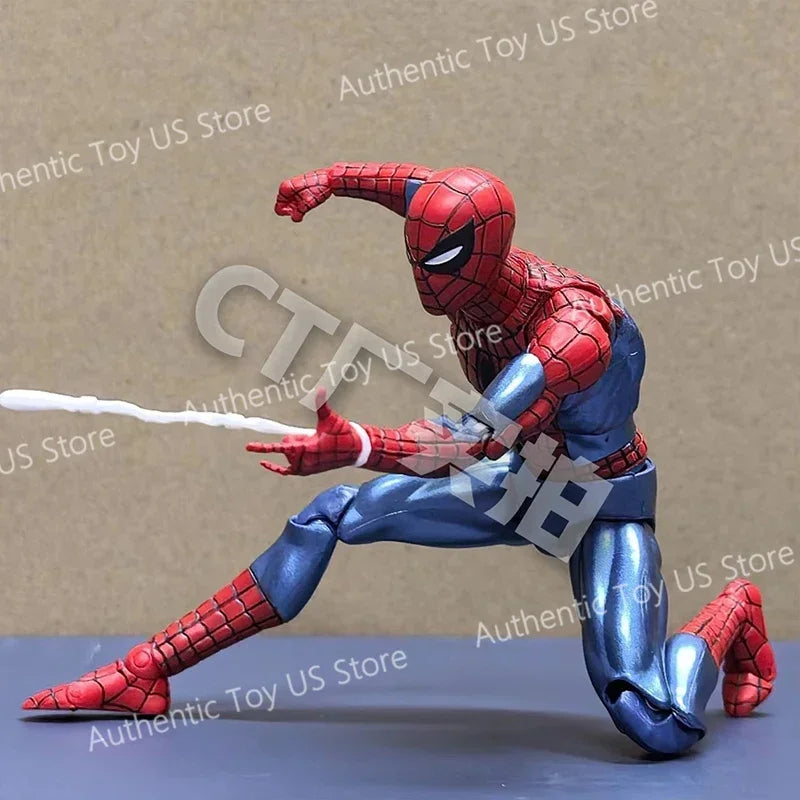 Original Ct Toys Spiderman Mafex 075 The Amazing Spider-Man Comic Ver Anime Action Figure Model Gifts Toys