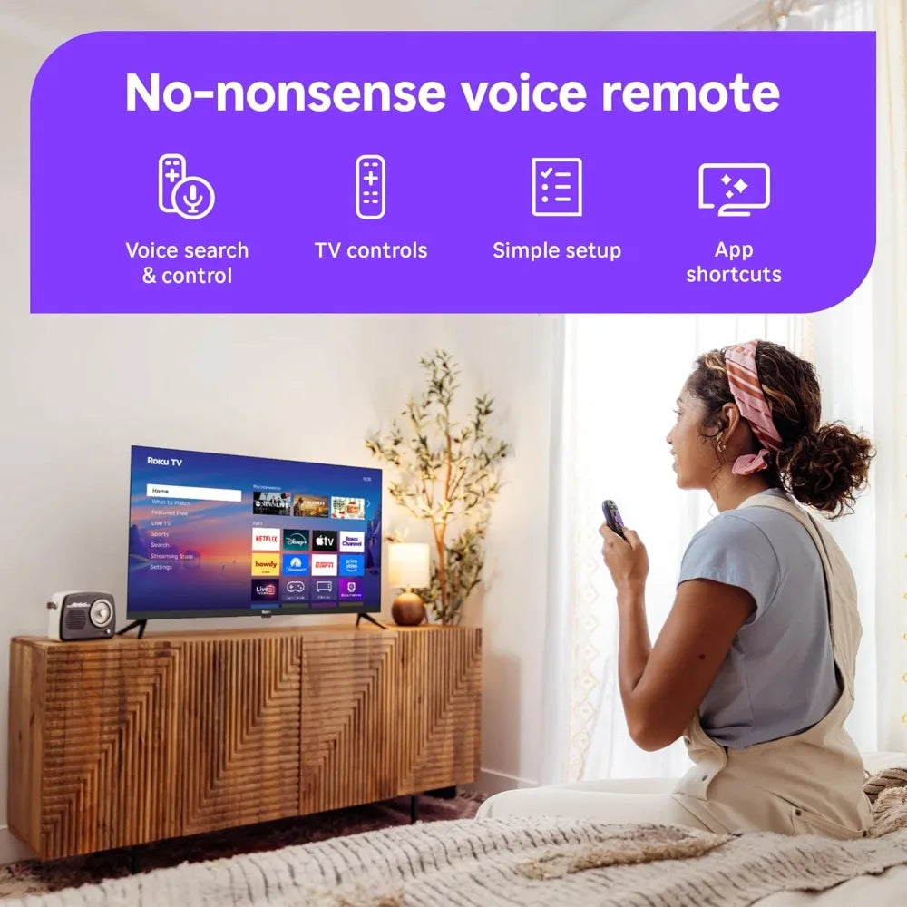 Roku Smart TV 2025 – 40-Inch Select Series, 1080p Full HD TV – Roku TV with Voice Remote – Flat Screen LED Television with Wi-Fi