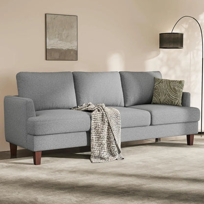 3 Seater Sofa Couch with Deep Seats, 89" Mid Century Modern Upholstered Sofa with Armrests, Comfy Couches , Customized