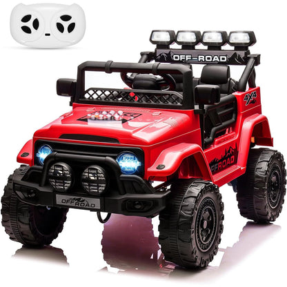 Kids Electric Ride-on SUV Toys with 2.4g Remote Control MP3 Bluetooth USB Front & Back Lights Sound Steering Wheel for 3-6 Years