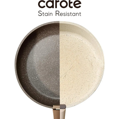 CAROTE 17-Piece Non-Stick Pots and Pans Set with Removable Handles, Cookware Set for Kitchen, Oven and Dishwasher Safe