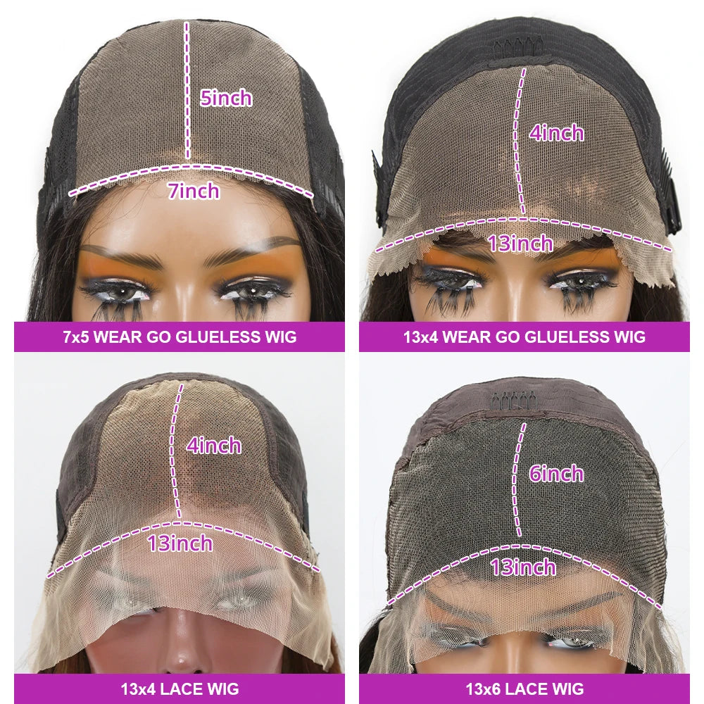 Straight Bob Glueless Wig Human Hair Brazilian Pre cut Lace Wigs 13x6 Lace Frontal Wigs For Women 13x4 HD Lace Short Bob Wigs