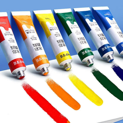 Bview Art Washable Watercolor Paint Set 12 Colors Art Supplies for Kids Students Beginners School Art Class Painting Tools