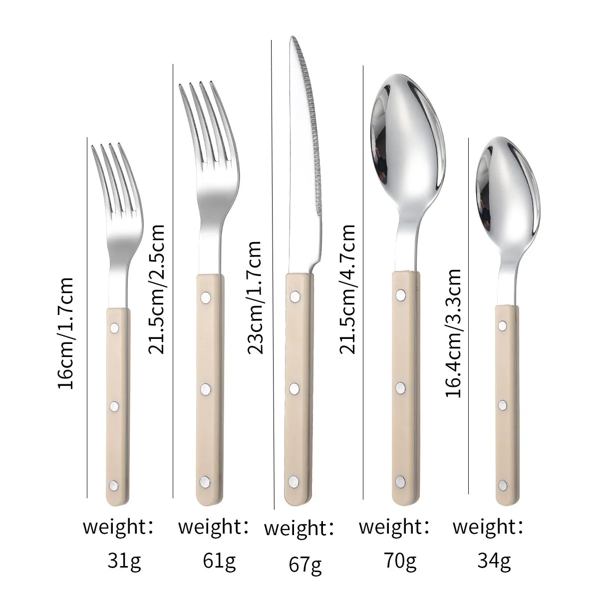 Fashion New Colorful Handle 304 Cutlery Set  Stainless Steel Creativity Gift Flatware Knife Fork Spoon dinnerware set