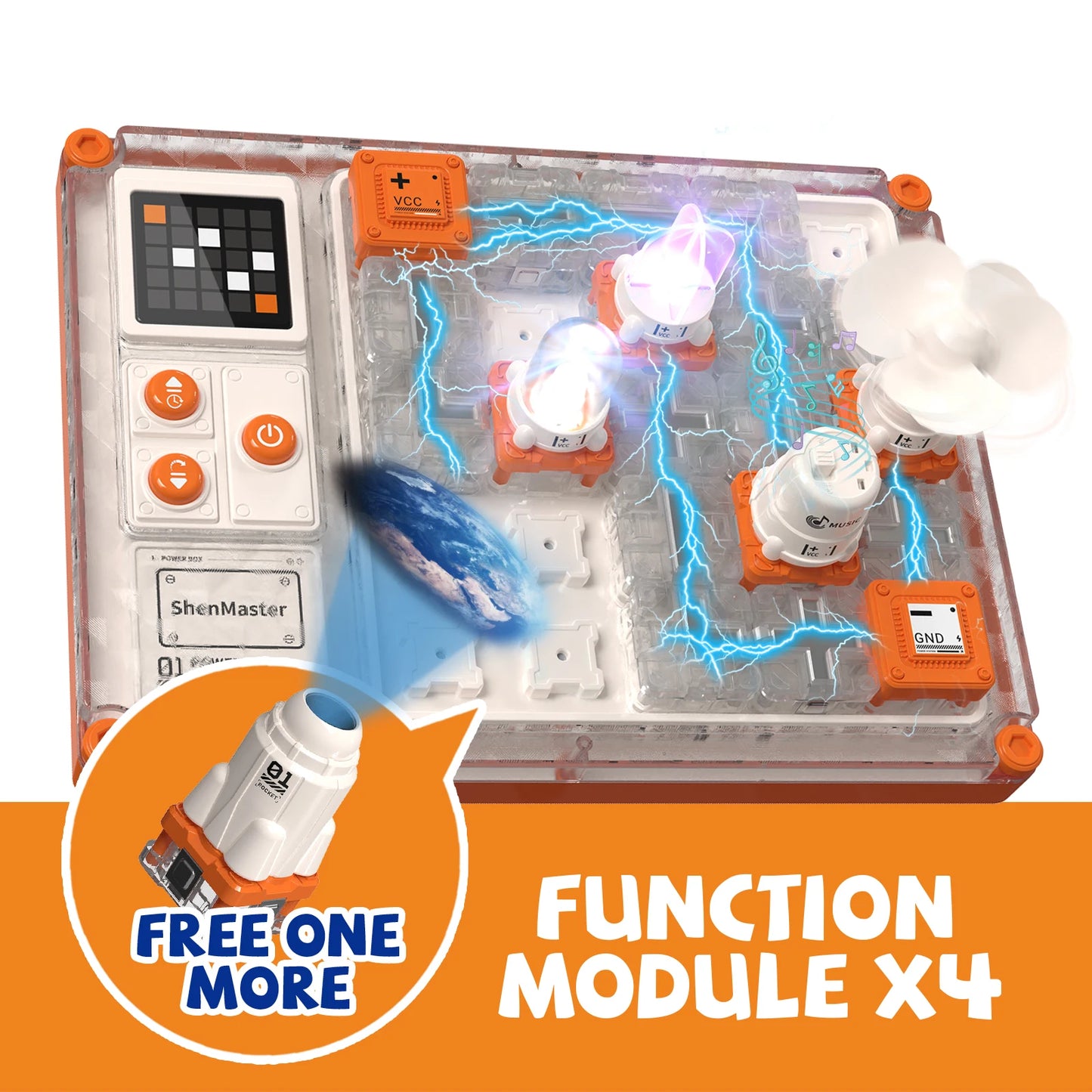 Educational Science Kit for Kids Ages 5+, STEM Toy with 500+ Circuit Projects, Electronic Building Kit for Boys & Girls