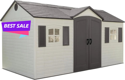 Solid  6446 Outdoor Storage Shed, 8 x 15 Foot, Desert Sand
