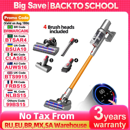 Cordless Handheld Vacuum Cleaner,27000PA,Touch Screen,Smart Dust Sensor,Auto Speed Control for Home Bed Carpet Clean