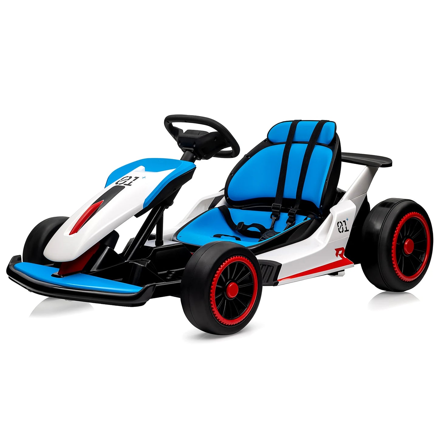 24V Go Kart Ride On Racing Toy for Kids 6+ Ride On Drift Kart with 200W*2 Extra Powerful Motors Large Battery with Music Horn