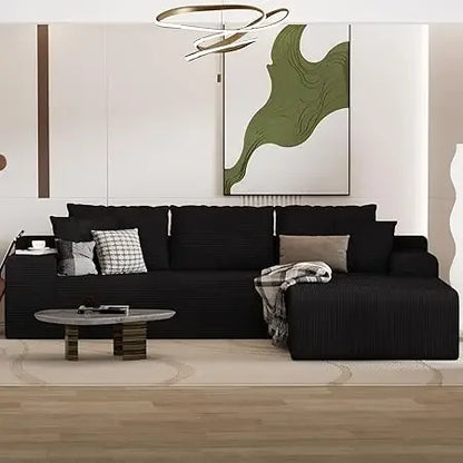 106” Modular Sectional Sofa, Cloud Sectional Couch with Deep Seat, Modern Modular L-Shape Sofa Couch with Chaise