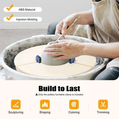 Pottery Turntable Clamp Portable Ceramic Trim Holder ABS Pottery Machine Giffin Grip Centering Clamp for Beginners Professionals