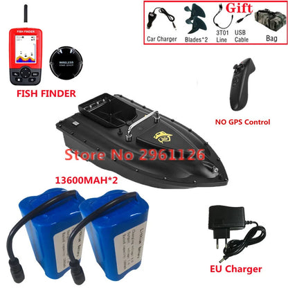 600M GPS Sonar Fish Exploration High Speed Remote Control Bait Boat Model 1.5KG 16GPS Constant Speed Cruise RC Bait Boat Model