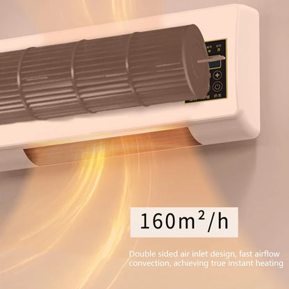 Air Conditioner Wall Mounted Electric Space Heater with Digital Display Remote Control 1400W for Home Room EU/US/UK