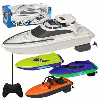 Mini RC Boat High-Speed Remote Control Boats Child Model Water Racer RC Boats Kids Boys Outdoor Pool Toys Gifts for Boy Adults