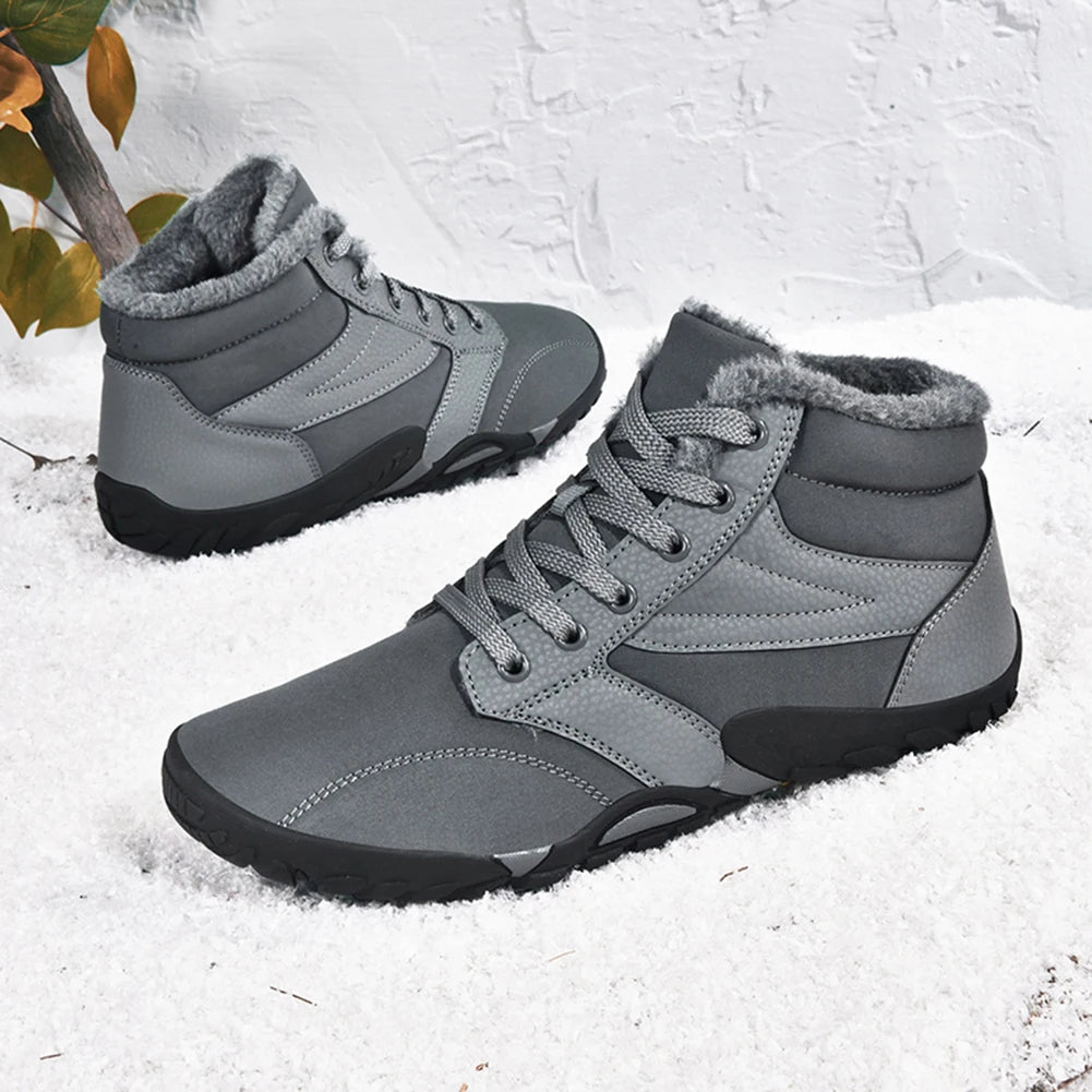 Winter Snow Boots Cold-Proof Trekking Shoes Waterproof Wide Toe Box Ankle Booties Lightweight Walking Boots for Outdoor Travel