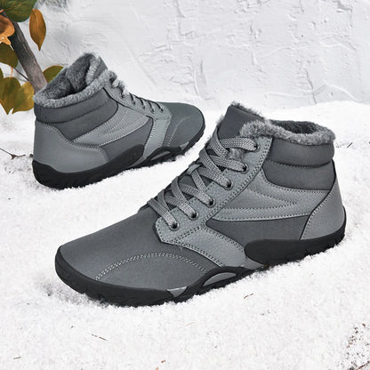 Winter Snow Boots Cold-Proof Trekking Shoes Waterproof Wide Toe Box Ankle Booties Lightweight Walking Boots for Outdoor Travel